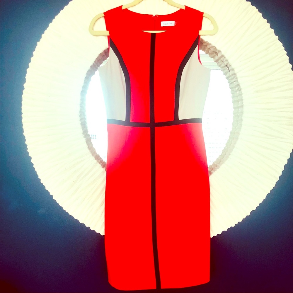 CALVIN KLEIN red work/office dress
